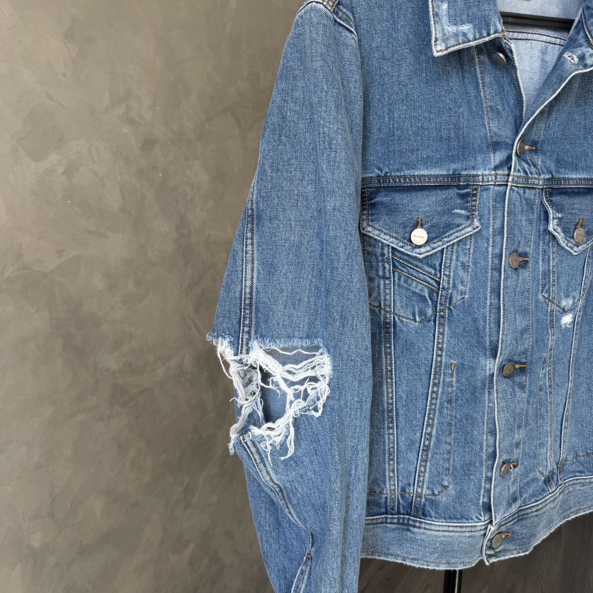 Diesel Rare Diesel D-Robyn Distressed Elbows Denim Jacket M Size US M / EU 48-50 / 2 - 9 Thumbnail
