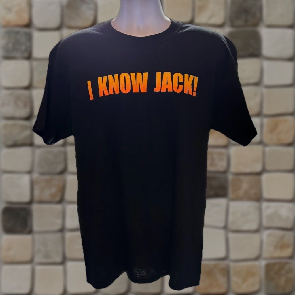 Doublet VINTAGE Jack Daniels I Know Jack Shirt Men Large NWT VTG Black Short Sleeve Double Side Logo Graphic Print Crew Neck 2006 Mens Size US L / EU 52-54 / 3 - 1 Thumbnail