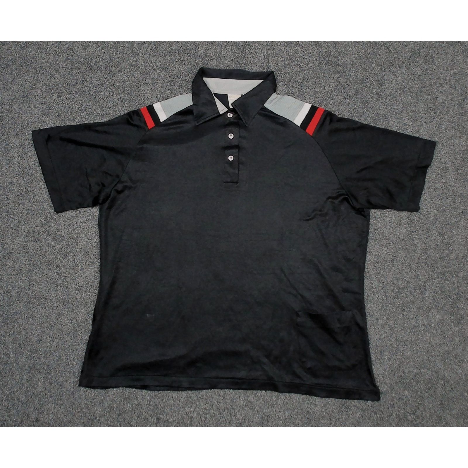 Vintage Hilton x Vintage - 70s Boxy Single Stitch Striped Polo Size US L / EU 52-54 / 3 - 2 Thumbnail