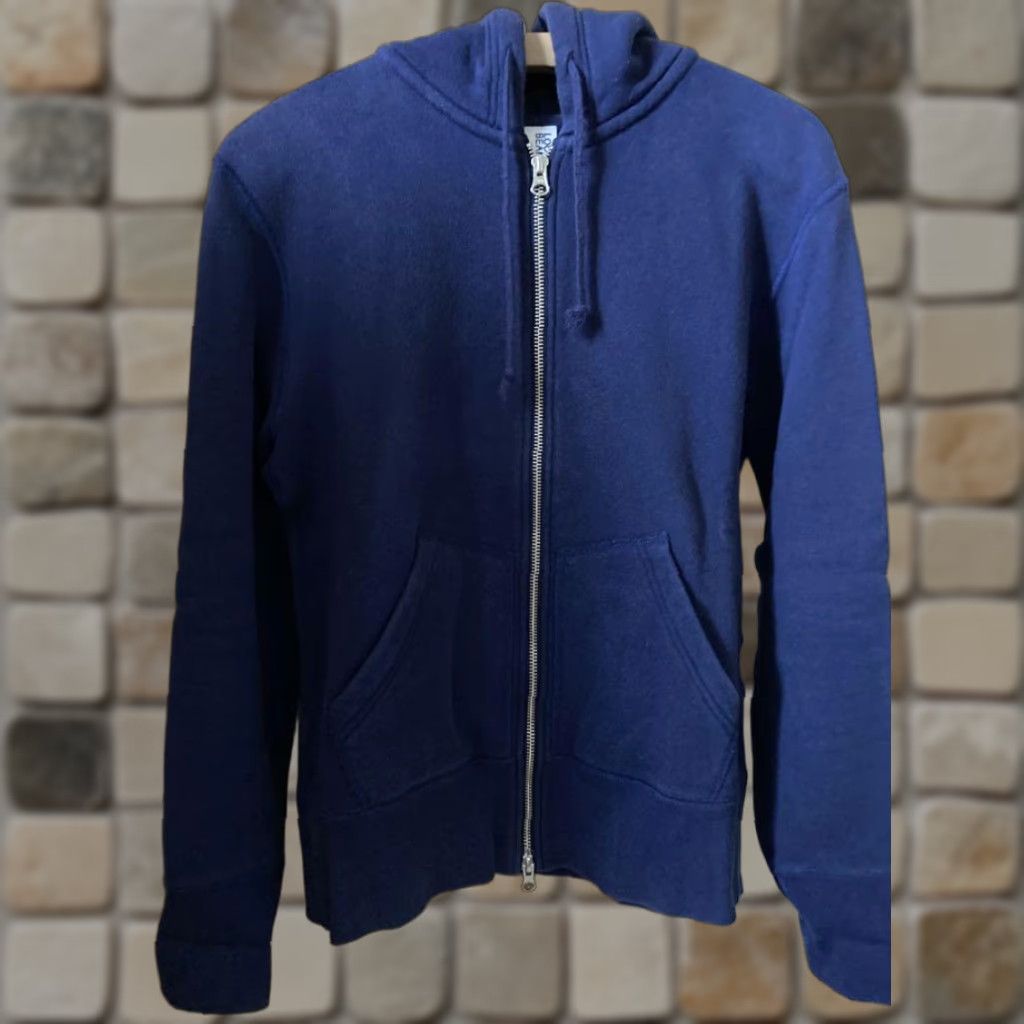 Vintage Loopwheeler x BEAMS Slim Sweat Hoodie Navy Cotton Size M Men Regular Zip Full Zip Navy Slim Sweatshirt 90s? Size US M / EU 48-50 / 2 - 1 Thumbnail