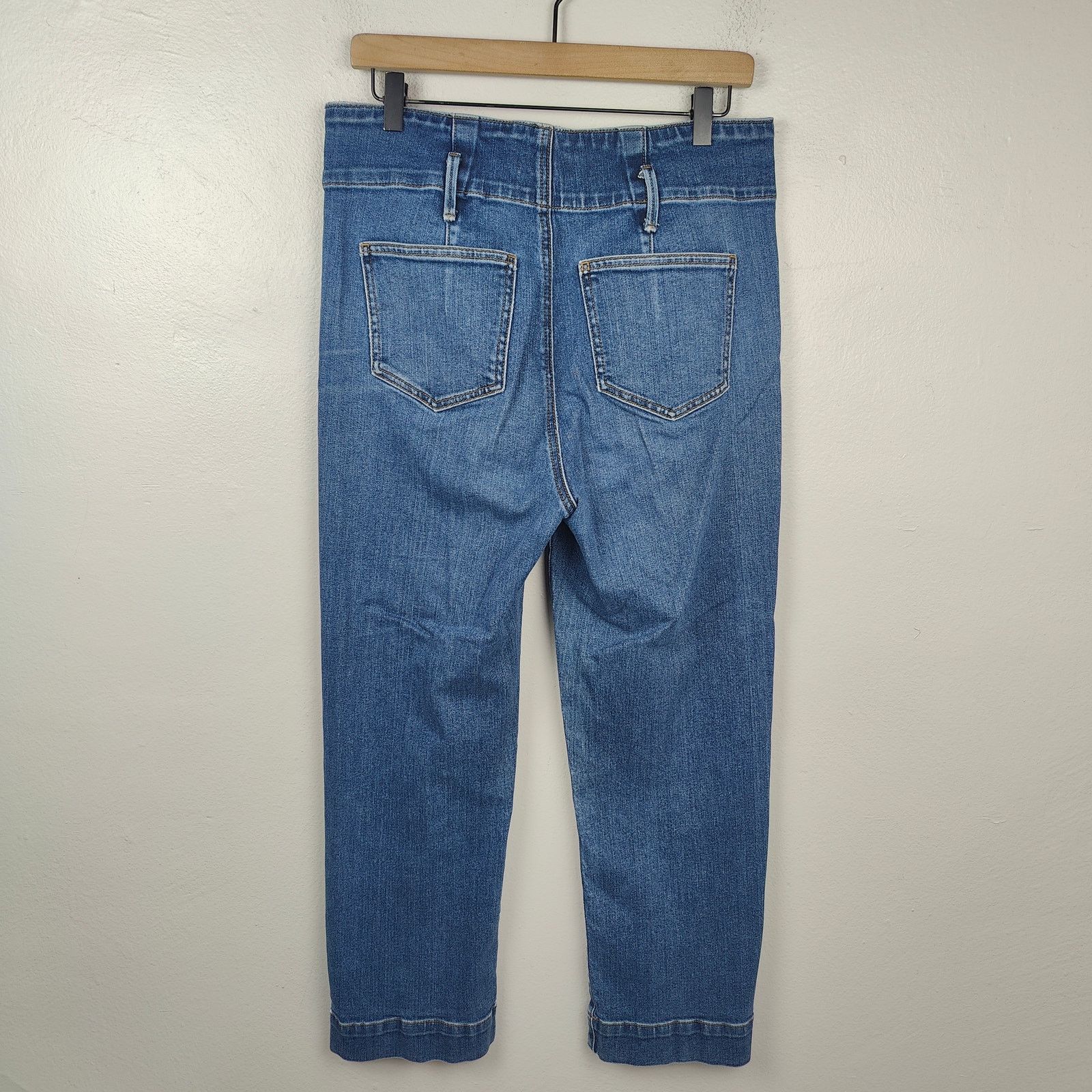 Ann Taylor Ann Taylor The Easy Straight Jeans Womens 8 Dark Wash Size 30" / US 8 / IT 44 - 6 Thumbnail