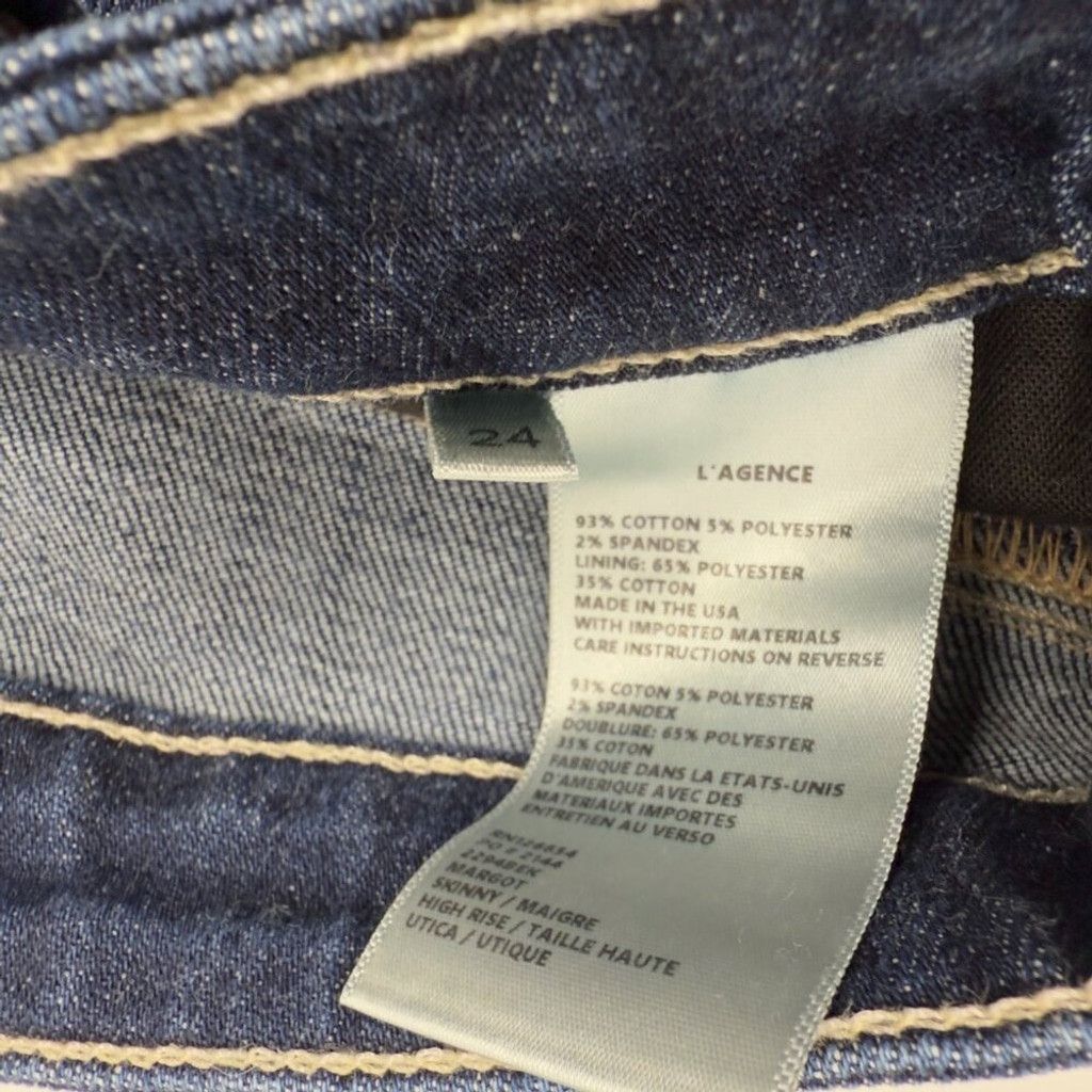 L'AGENCE L'AGENCE Margot High Rise Ankle Cropped Skinny Jeans Size 25 Size 24" / US 00 / IT 34 - 5 Thumbnail