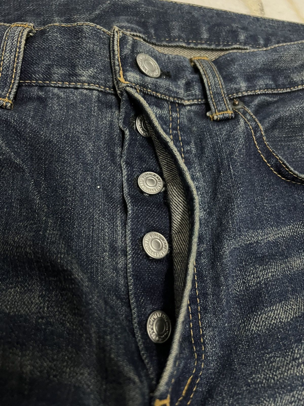 If Six Was Nine × Takeo Kikuchi TAKEO KIKUCHI JAPAN PAINT SPLATTER DISTRESSED PATCH JEANS Size US 33 - 12 Thumbnail