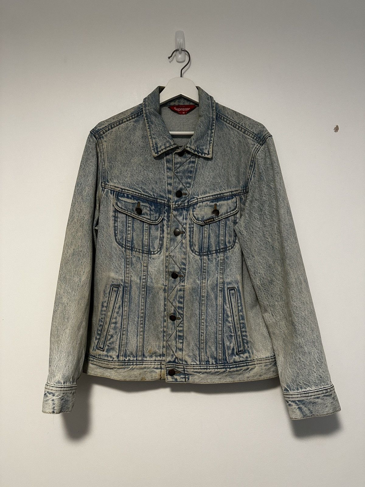 Supreme Supreme SS16 Denim Trucker Jacket (Very Rare) Size US M / EU 48-50 / 2 - 2 Thumbnail