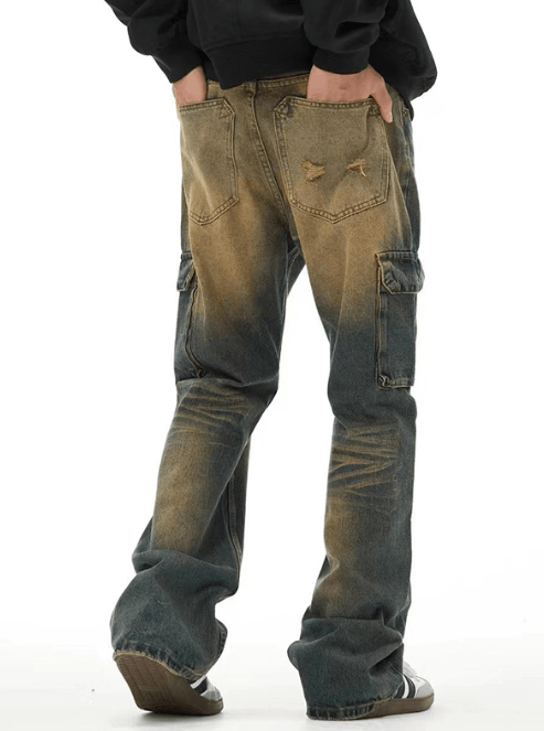 Japanese Brand × Jean Distressed high street vintage pocket casual cargo jeans Size US 32 / EU 48 - 4 Thumbnail