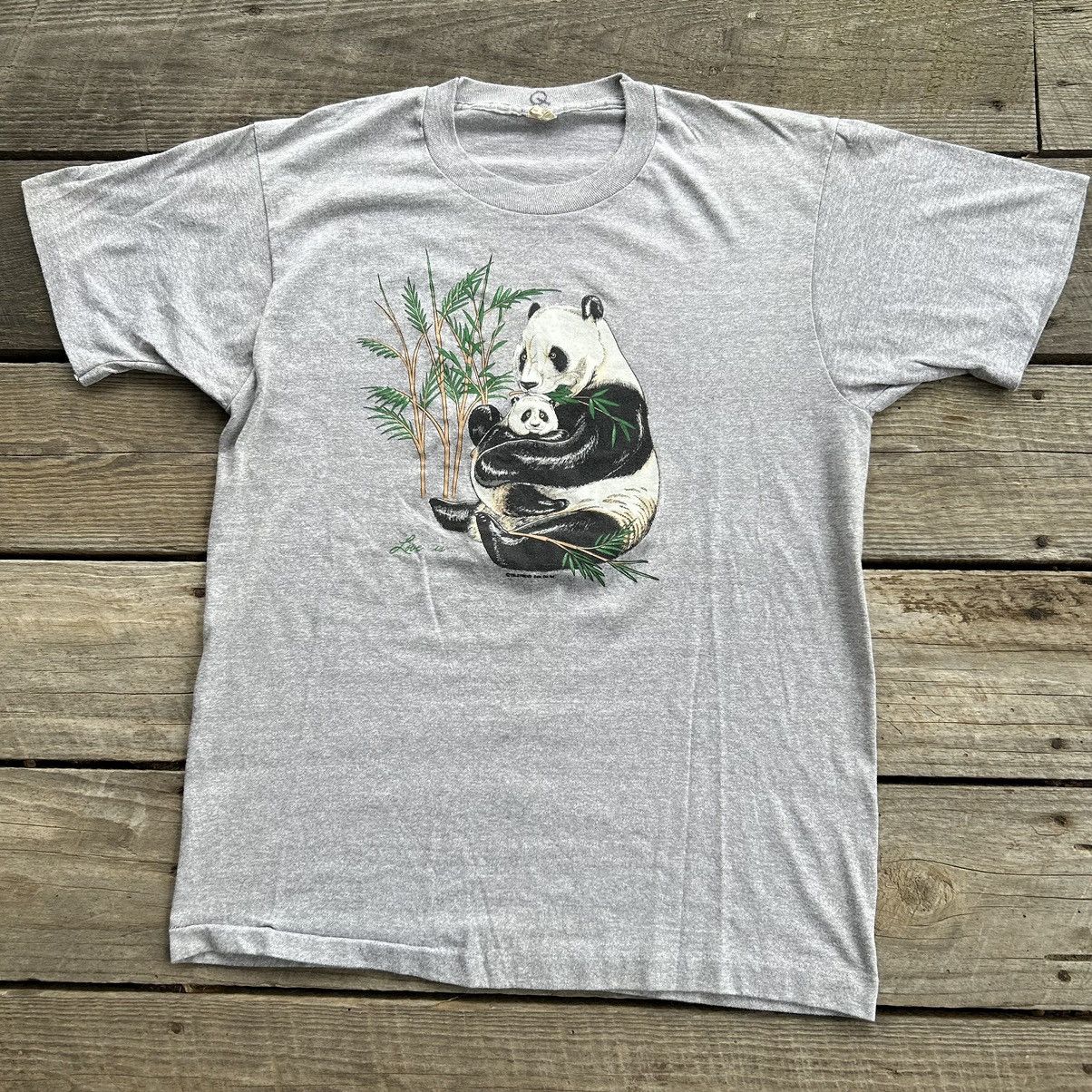 Vintage Vintage 80s Panda Bear Nature Widlife Graphic T Shirt Size US M / EU 48-50 / 2 - 1 Thumbnail