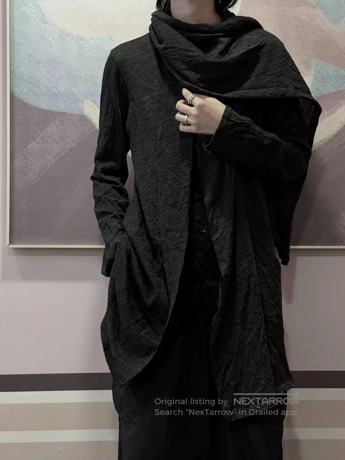 Yohji Yamamoto Yohji Yamamoto Wool Cardigan with Scarf. Size US S / EU 44-46 / 1 - 9 Thumbnail