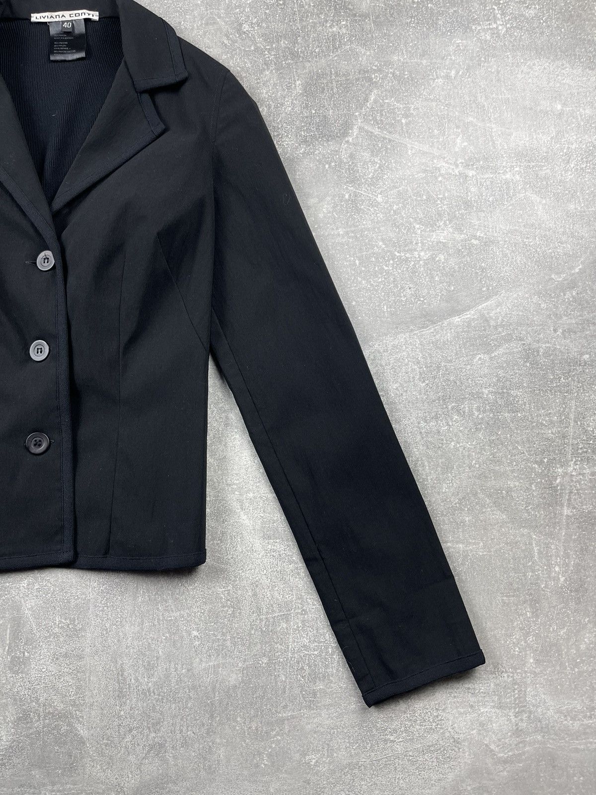 Other Liviana Conti Minimal Tailored Stretch Black Blazer Size S / US 4 / IT 40 - 12 Thumbnail