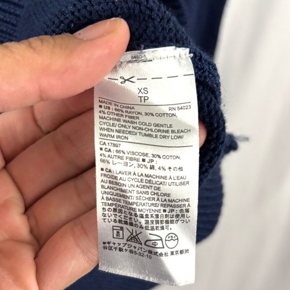 Banana Republic Banana Republic Women's Mixed-Stitch Crew Sweater XS Blue Size XS / US 0-2 / IT 36-38 - 4 Thumbnail