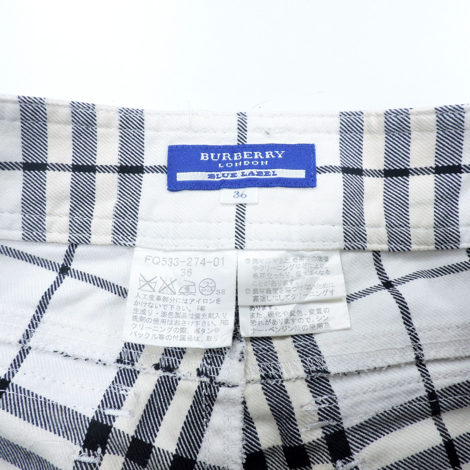 Burberry BURBERRY BLUE LABEL NOVA CHECK GREY WHITE LONG PANTS Size 25" / US 0 / IT 36 - 4 Thumbnail