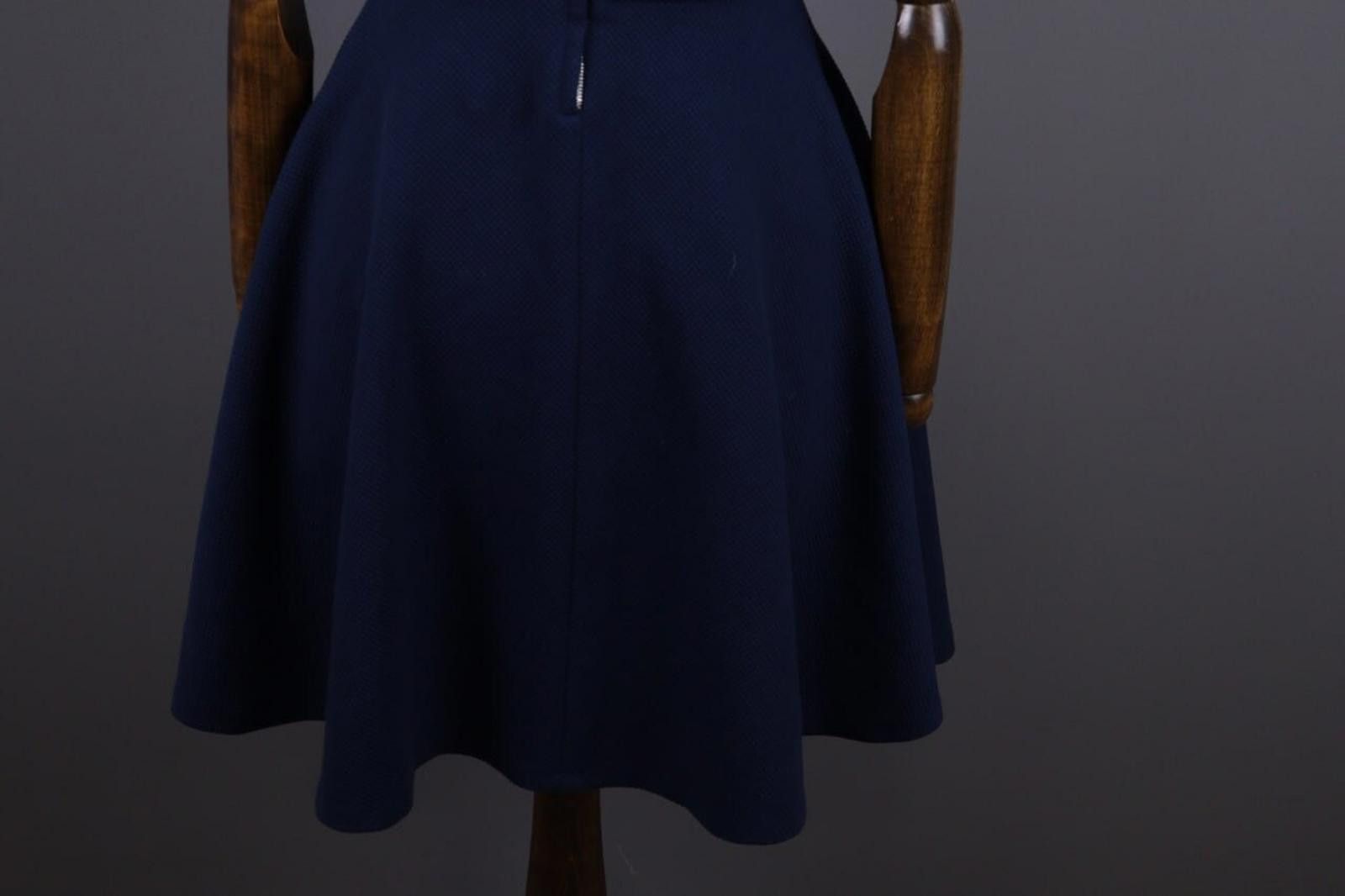 Designer Claudie Pierlot Blue Summer Party Skeater Dress Size 36 Size M / US 6-8 / IT 42-44 - 11 Thumbnail