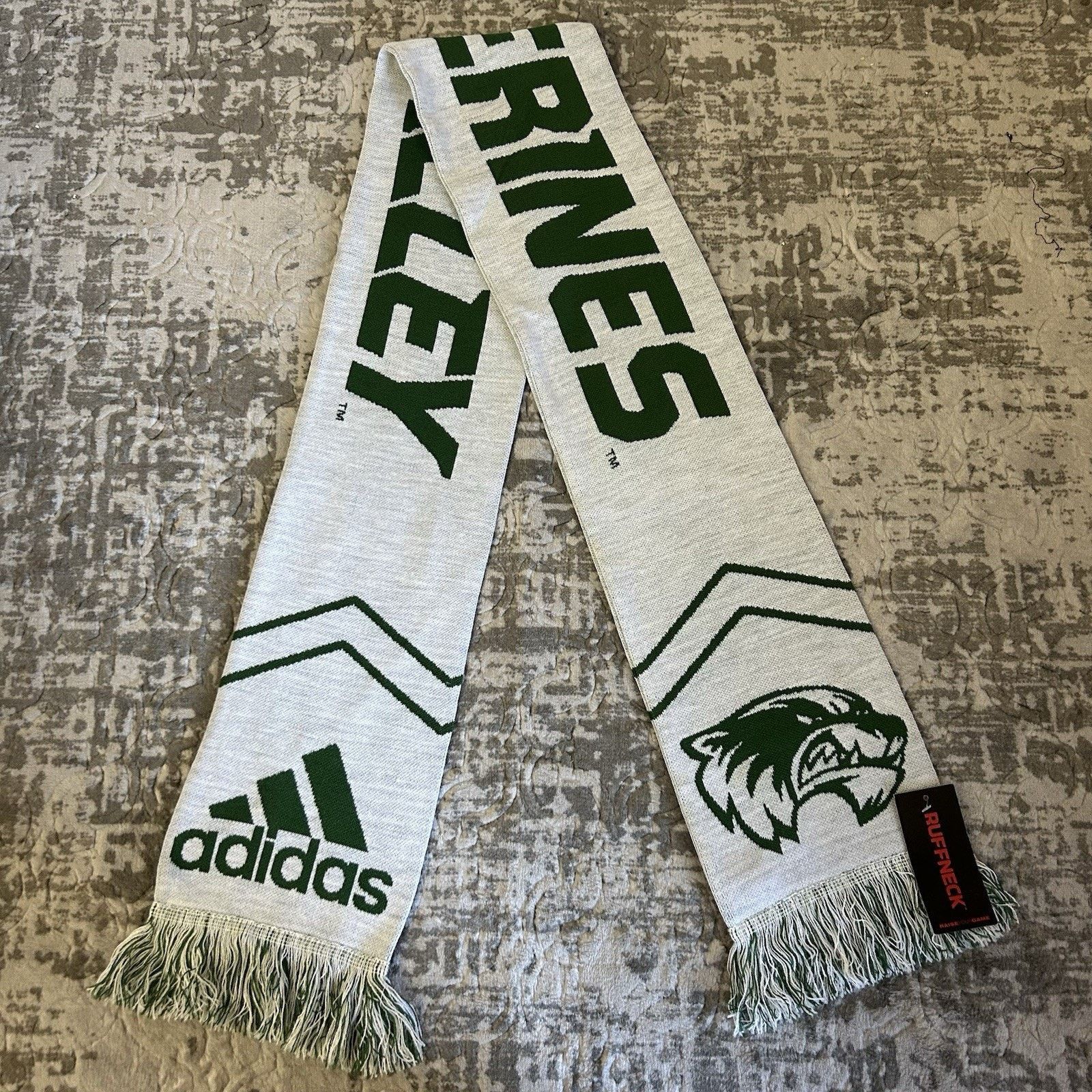 Adidas Utah Valley Wolverines Adidas Ruffneck Scarf Green/White Size ONE SIZE - 3 Thumbnail