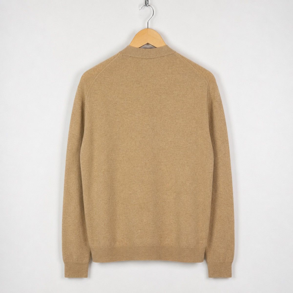 Vintage Vintage Teribus 100% Cashmere Cardigan Sweater Beige Knit Size US M / EU 48-50 / 2 - 6 Thumbnail
