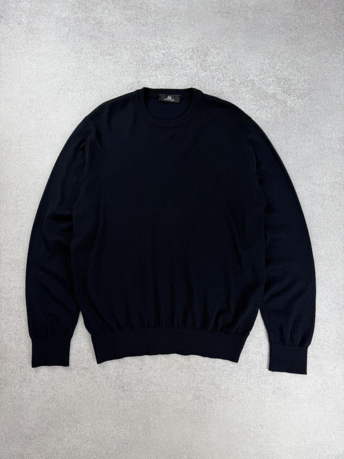Other Montechiaro Wool Knit Sweater Navy Blue Men’s Size 52 Size US L / EU 52-54 / 3 - 1 Thumbnail