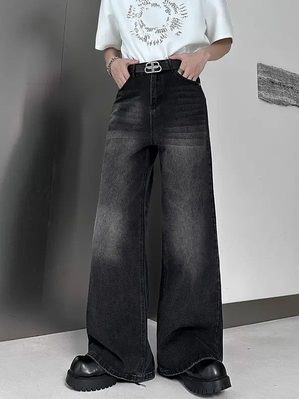 Japanese Brand Yuka American retro distressed loose straight-leg jeans Size US 32 / EU 48 - 2 Thumbnail