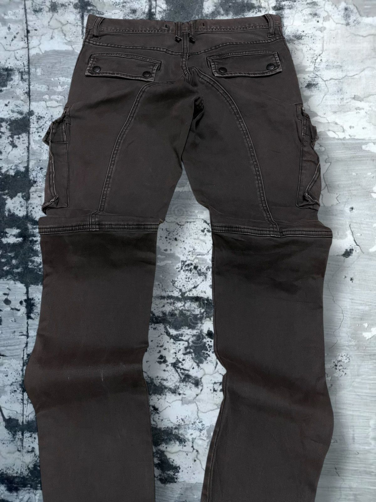 Japanese Brand Vintage 90s Japan Designer Tete Homme Skinny Tactical Cargo Size US 30 / EU 46 - 12 Thumbnail