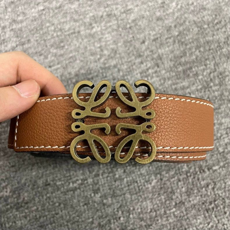 Loewe Loewe Men's Brown Logo Buckle Belt - dmc Size ONE SIZE - 1 Thumbnail