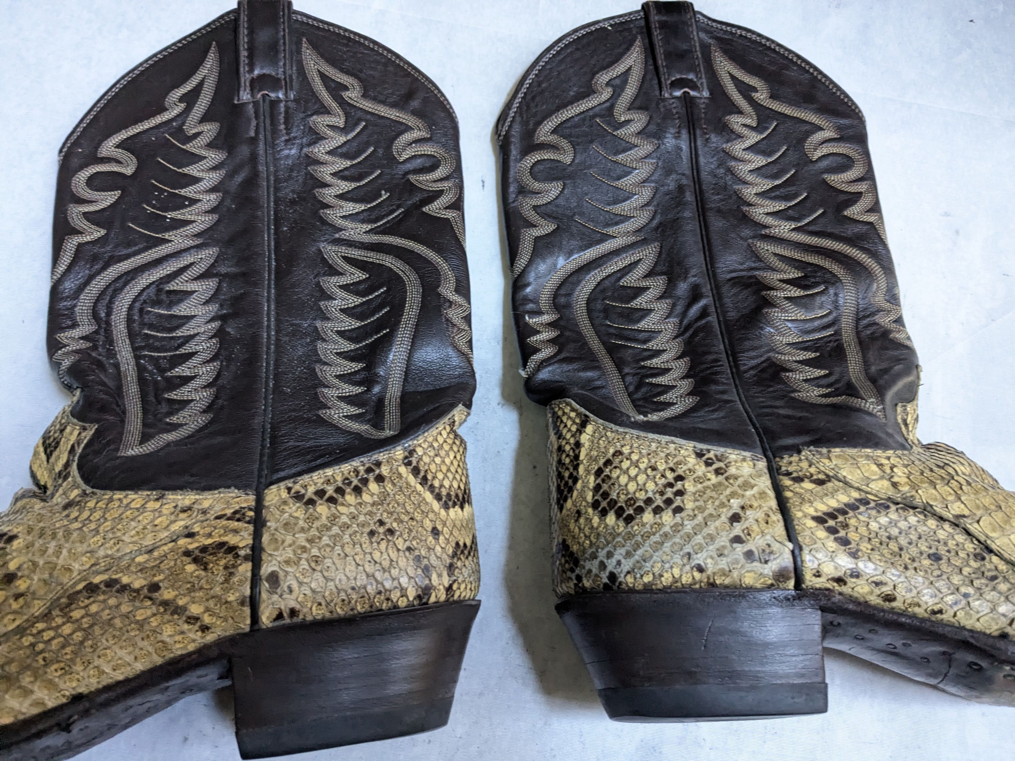 Justin Boots Justin Cowboy Boots Python Snakeskin 13 E Wide USA Size US 13 / EU 46 - 4 Thumbnail