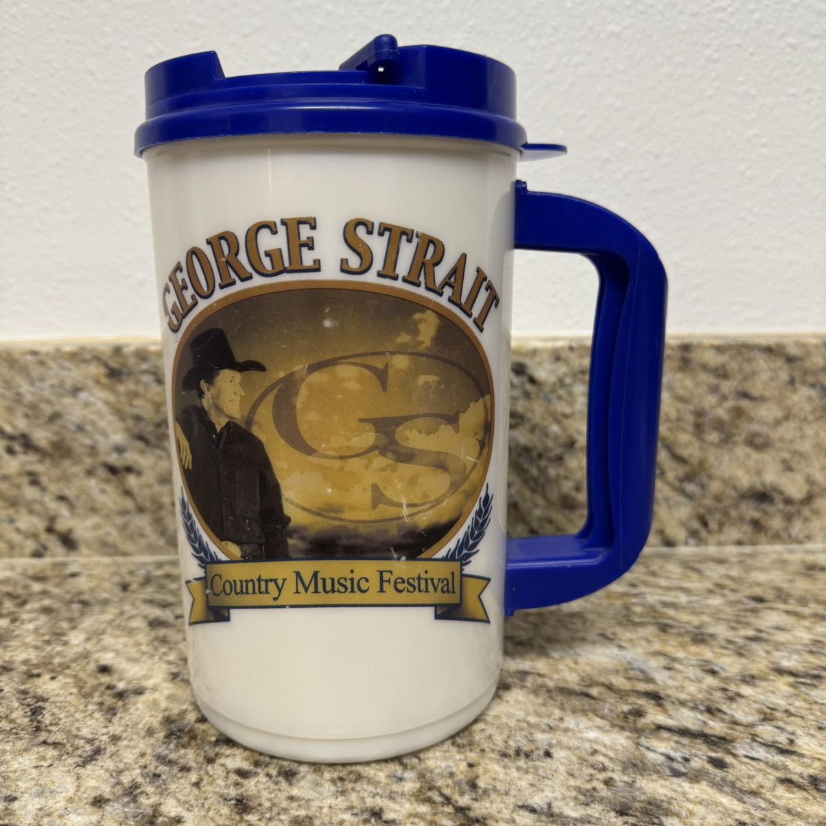 Vintage George Strait Country Festival Whirley Insulated Tumbler Mug Size ONE SIZE - 1 Thumbnail