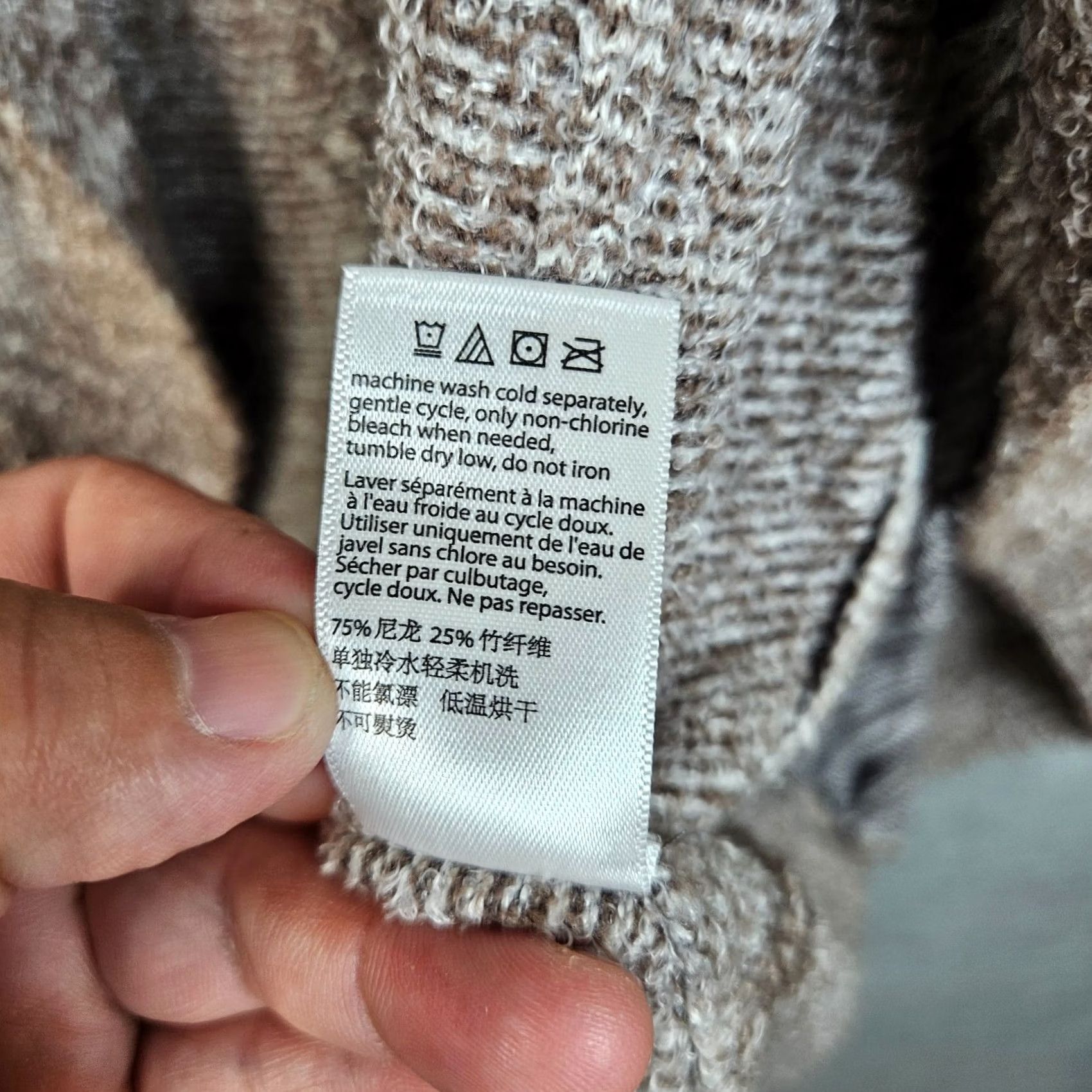 Vintage BAREFOOT DREAMS Cardigan XS Women Open Front Knit Nylon Rayon Beige Cocoa Pearl Heather Casual Travel Modern Size XS / US 0-2 / IT 36-38 - 6 Thumbnail