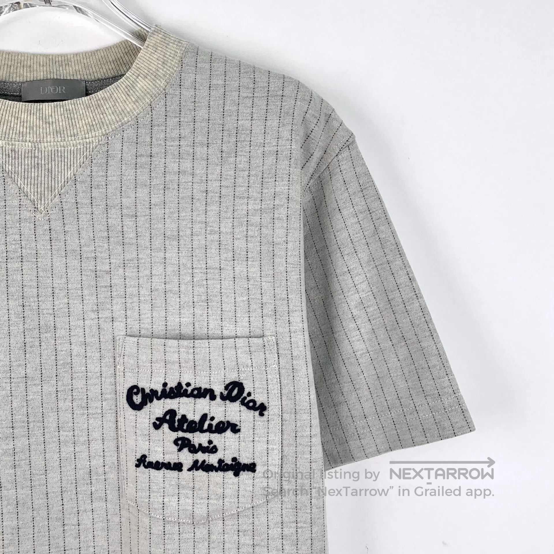 Dior gray lettered short sleeve wool tshirt. Size US XS / EU 42 / 0 - 3 Thumbnail