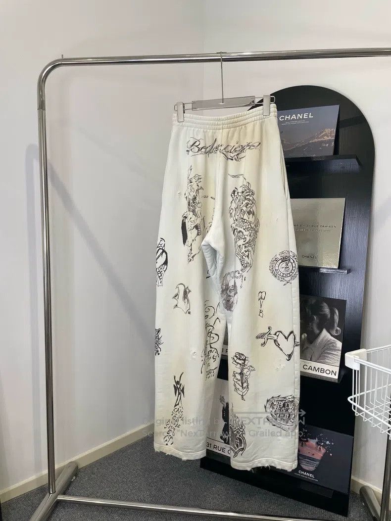 Balenciaga Balenciaga size XS Pattern Printed Elastic Waist Mid Rise Size US 27 - 4 Thumbnail