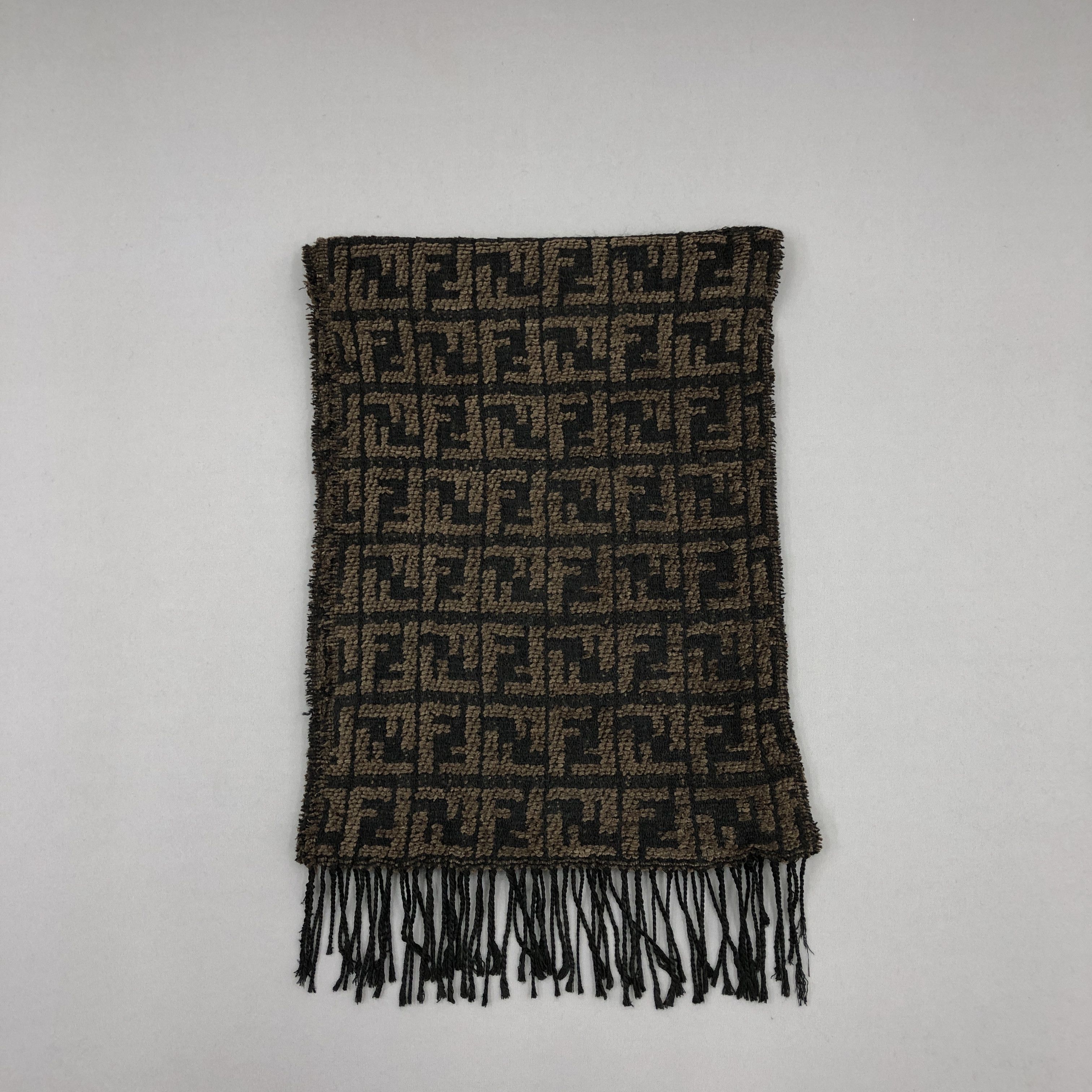 Fendi × Vintage Vintage Fendi Scarf Muffler Wool Fendi Roma Monogram Scarves Size ONE SIZE - 3 Thumbnail