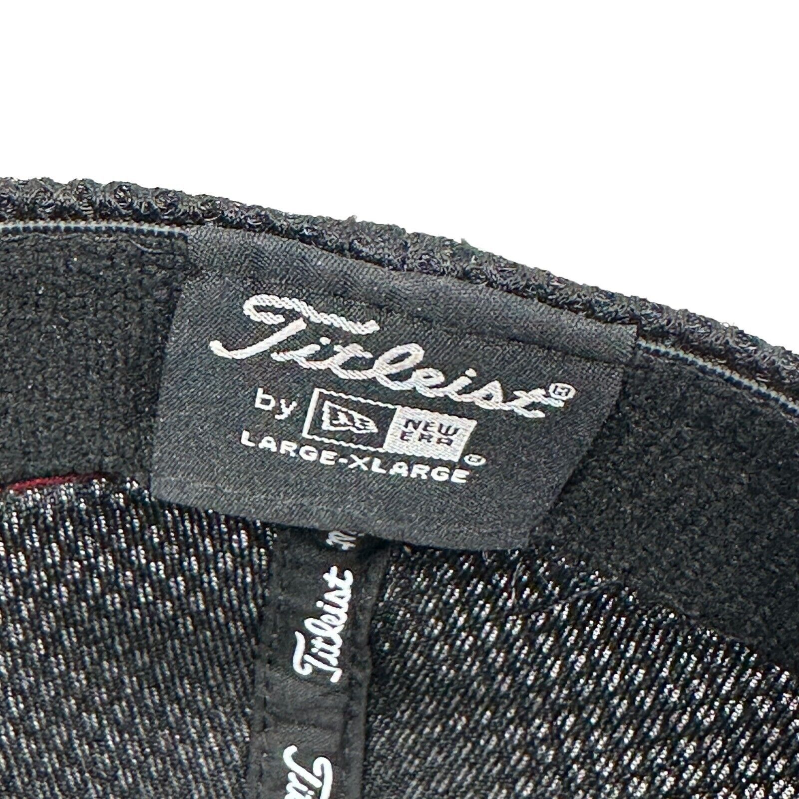 Titleist Titleist X FootJoy Pro V1 Golf Hat LXL Black Stretch 6 Panel Size ONE SIZE - 5 Thumbnail