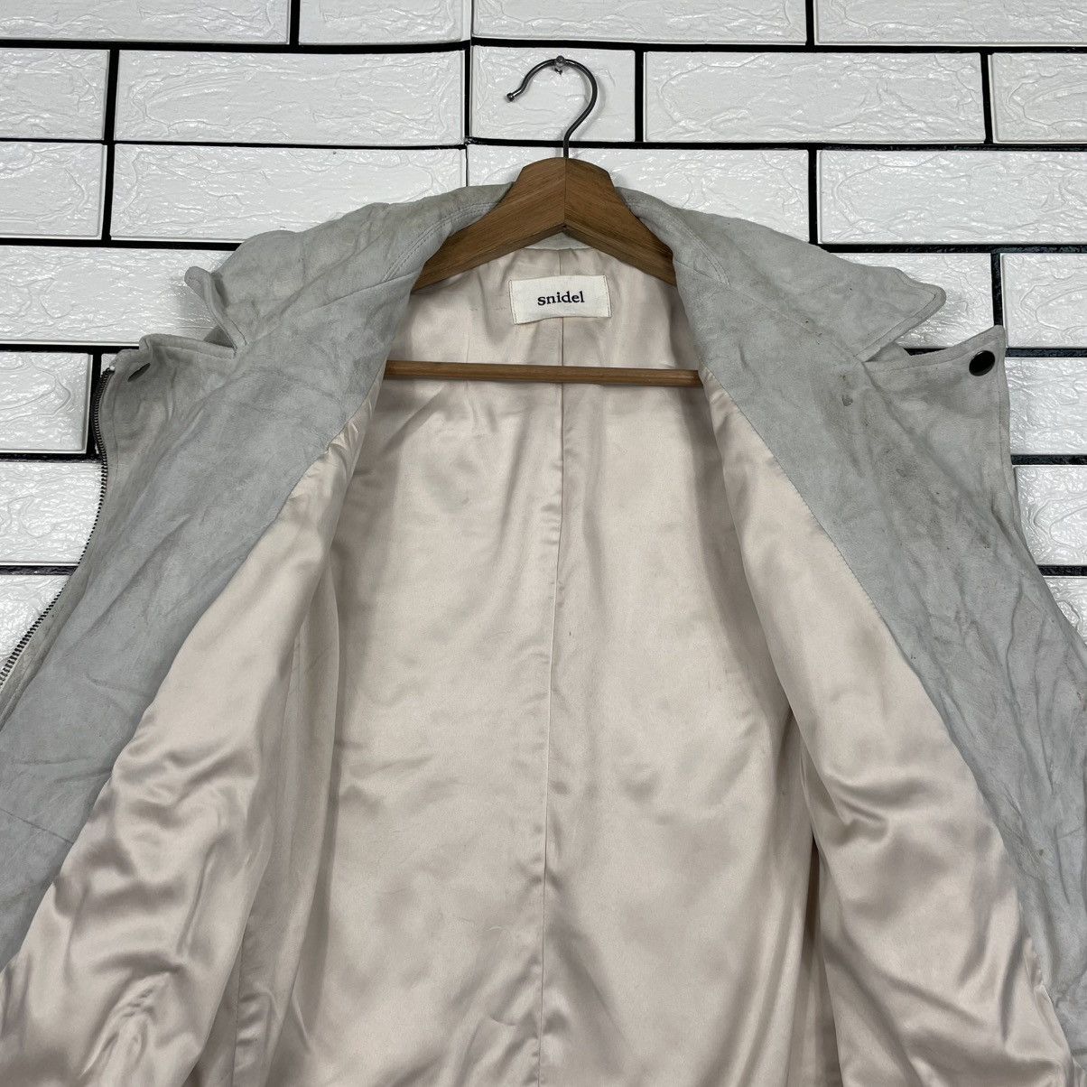 Japanese Brand Snidel Double Colar Leather Jacket Size S / US 4 / IT 40 - 12 Thumbnail