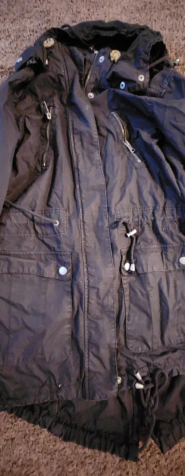 Levi's Levi's Women's Black Full Zip Stand-Collar Hooded Roll-Tab Size XS / US 0-2 / IT 36-38 - 4 Thumbnail