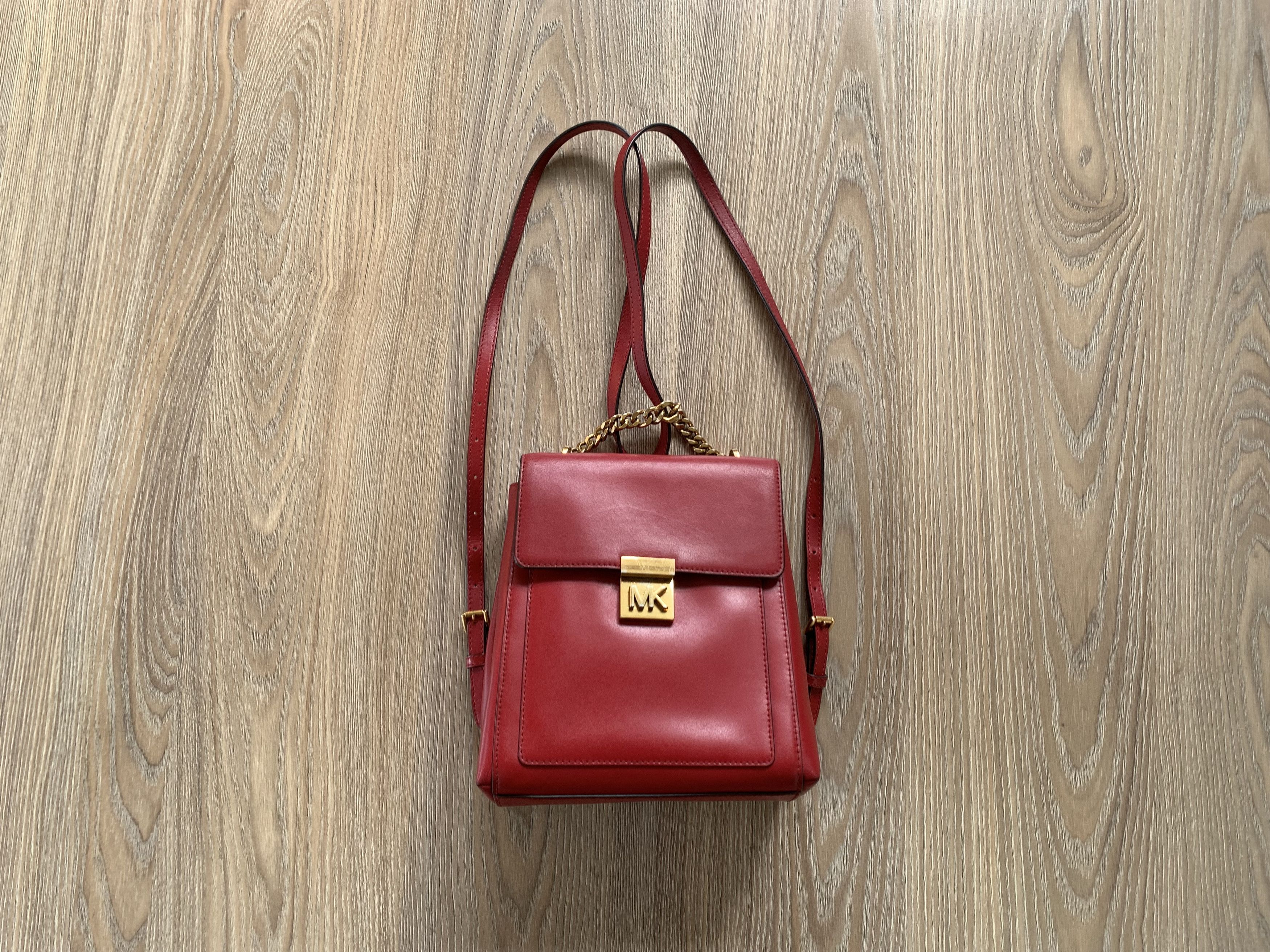 Michael Kors Michael Kors Red Leather Mindy Backpack Size ONE SIZE - 15 Thumbnail
