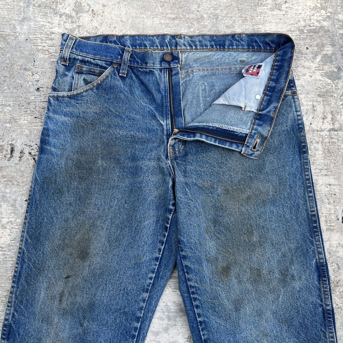 Dickies Vintage Dickies Dirty Denim Jeans Regular Fit Size 34x29 Size US 34 / EU 50 - 5 Thumbnail