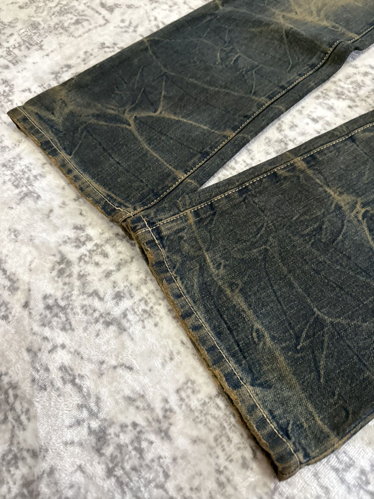If Six Was Nine 2000s Pinball Studded Flared Jeans Mud Wash Distressed Size US 34 / EU 50 - 9 Thumbnail