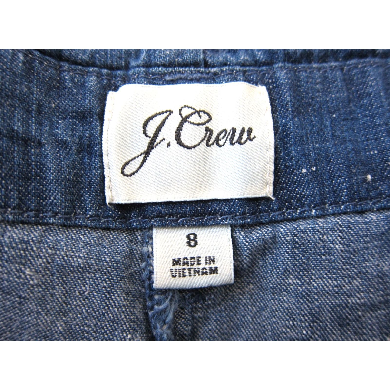 J.Crew J.Crew Cotton Hemp Blue Denim High Rise Belted Pleated Wide Leg Chino Pant 8 Size 30" / US 8 / IT 44 - 3 Thumbnail