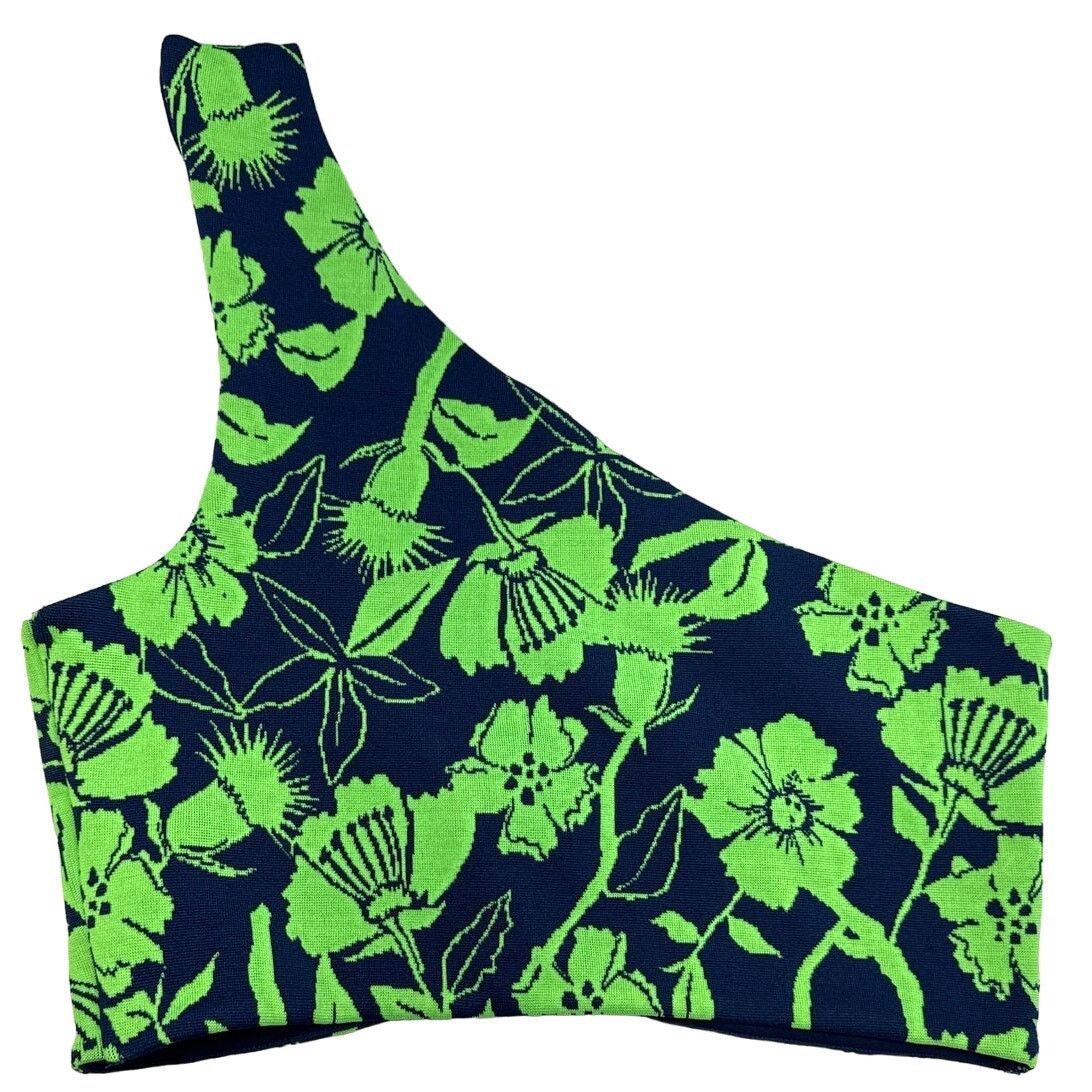 Zara Zara 1- Sholder Crop Top Navy Green NWT Womens Juniors Large Size L / US 10 / IT 46 - 3 Thumbnail