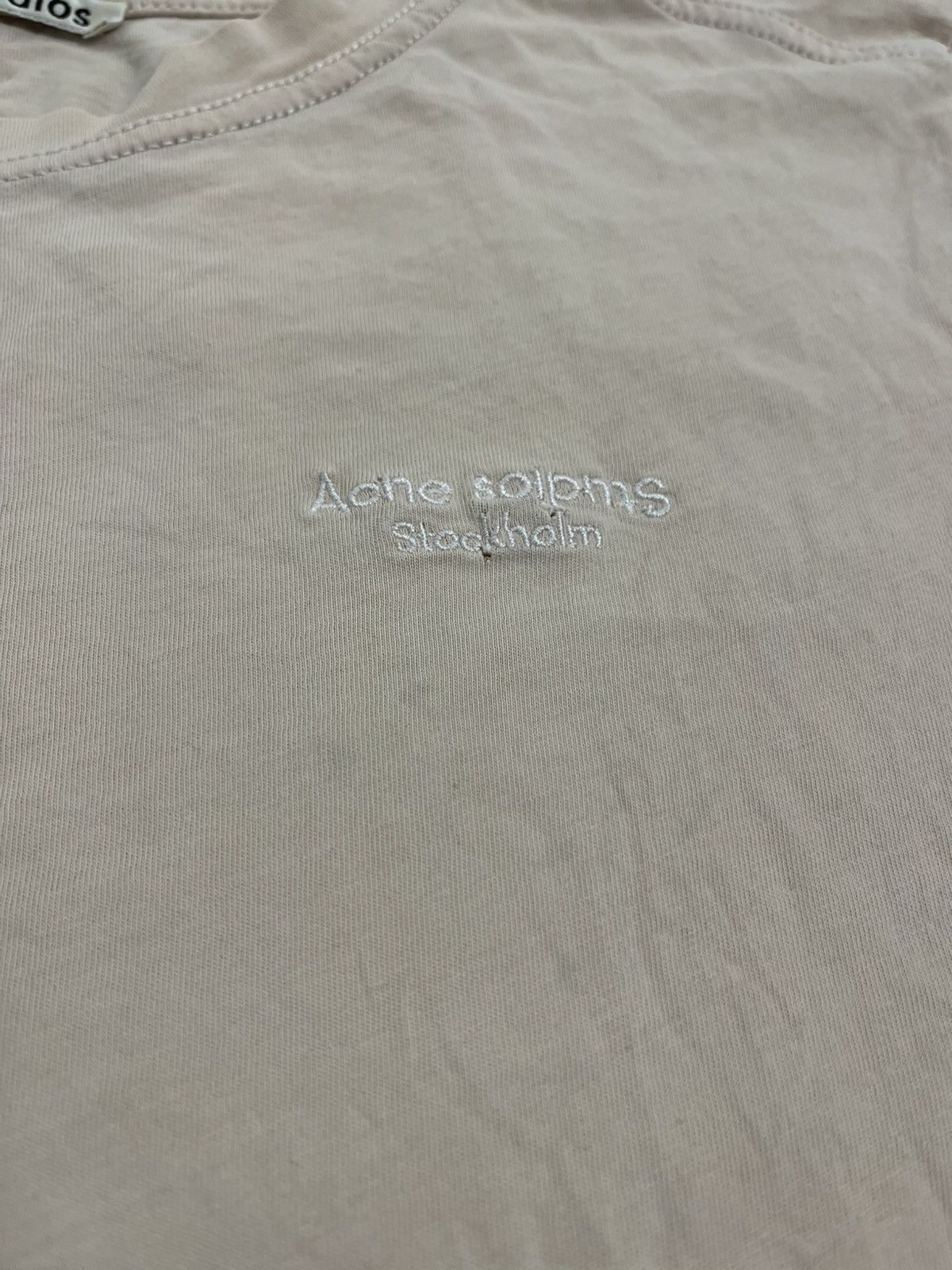 Acne Studios Acne Studios Stockholm Beige T-Shirt Size M / US 6-8 / IT 42-44 - 4 Thumbnail