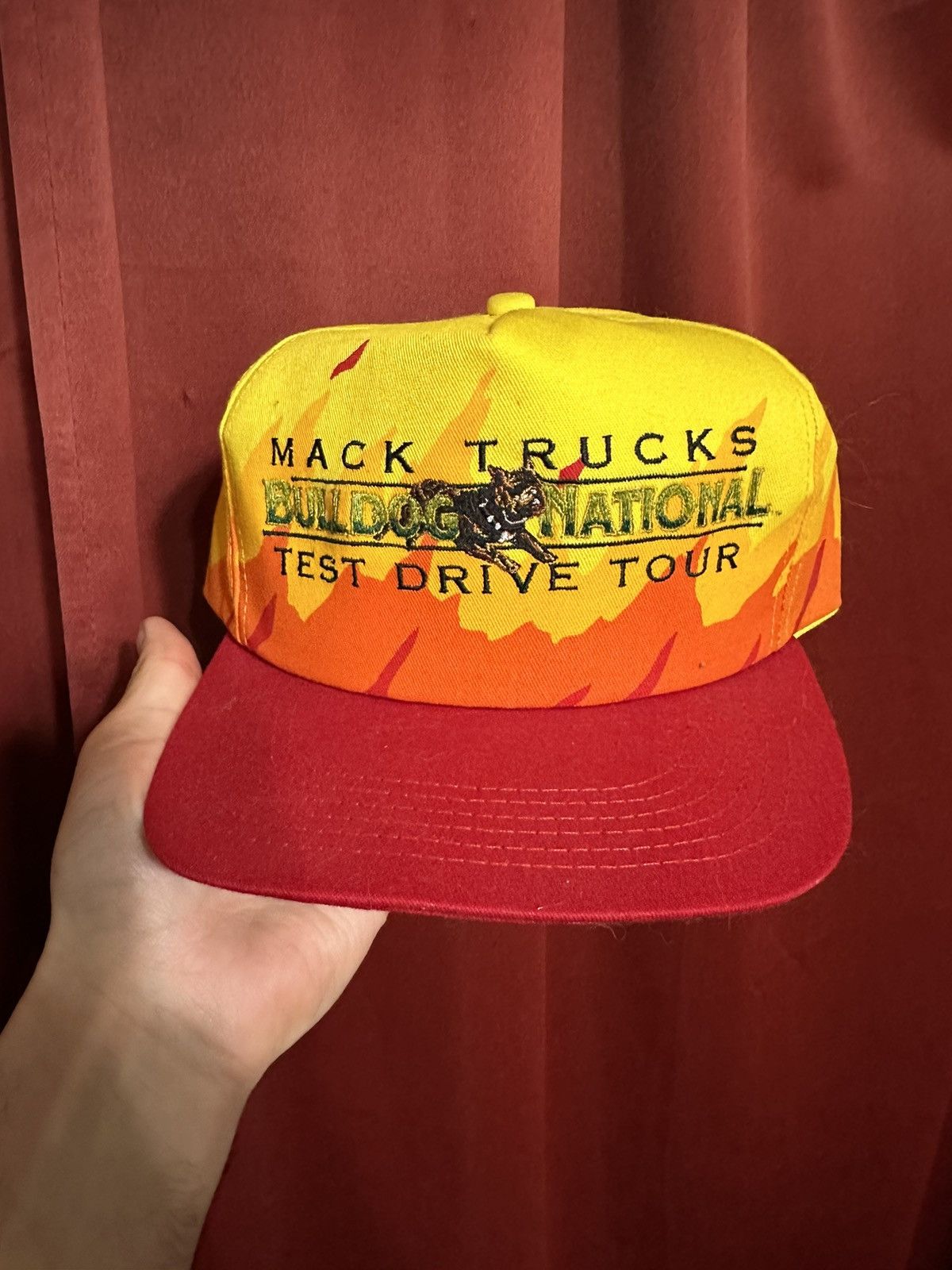 Vintage Vintage Mack Trucks Hat 90’s Trucker Fire Hat Grail Size ONE SIZE - 1 Thumbnail