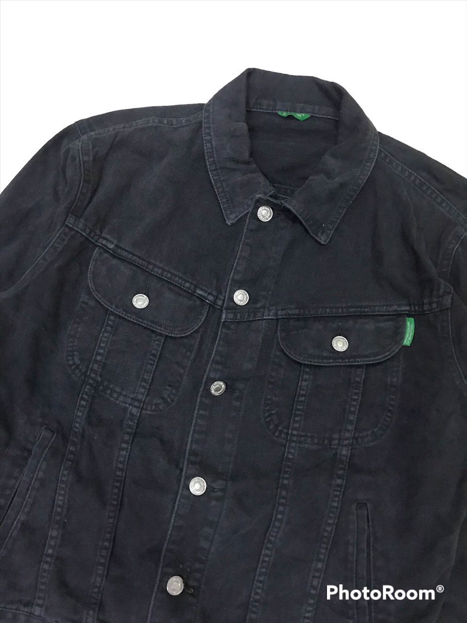 United Colors Of Benetton 💥United Colors Of Benetton Trucker Black Jacket Size US M / EU 48-50 / 2 - 2 Thumbnail