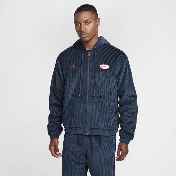 Nike Nike SB Full-Zip Hooded Corduroy Skate Jacket Size US L / EU 52-54 / 3 - 1 Thumbnail