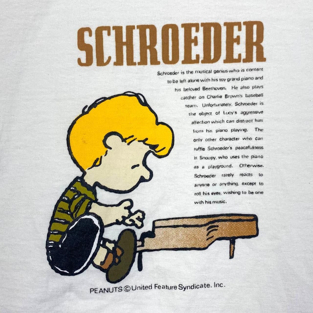 Peanuts Vintage PEANUTS SCHROEDER CARTOON Tee Shirt Charlie Brown Size L / US 10 / IT 46 - 3 Thumbnail