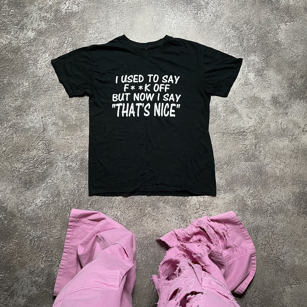Vintage Vintage 90s Graphic Tee Slogan Print Punk Streetwear Faded M Size US M / EU 48-50 / 2 - 1 Thumbnail