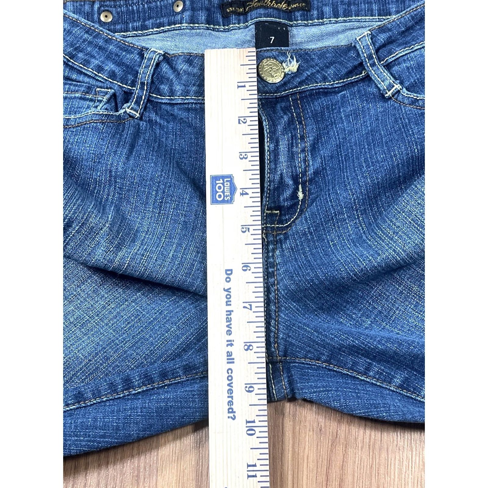 Southpole Southpole Jeans Co. Denim Jeans Mid Rise Flared Leg Faded Blue Cotton Blend Women’s 7 Size 28" / US 6 / IT 42 - 4 Thumbnail