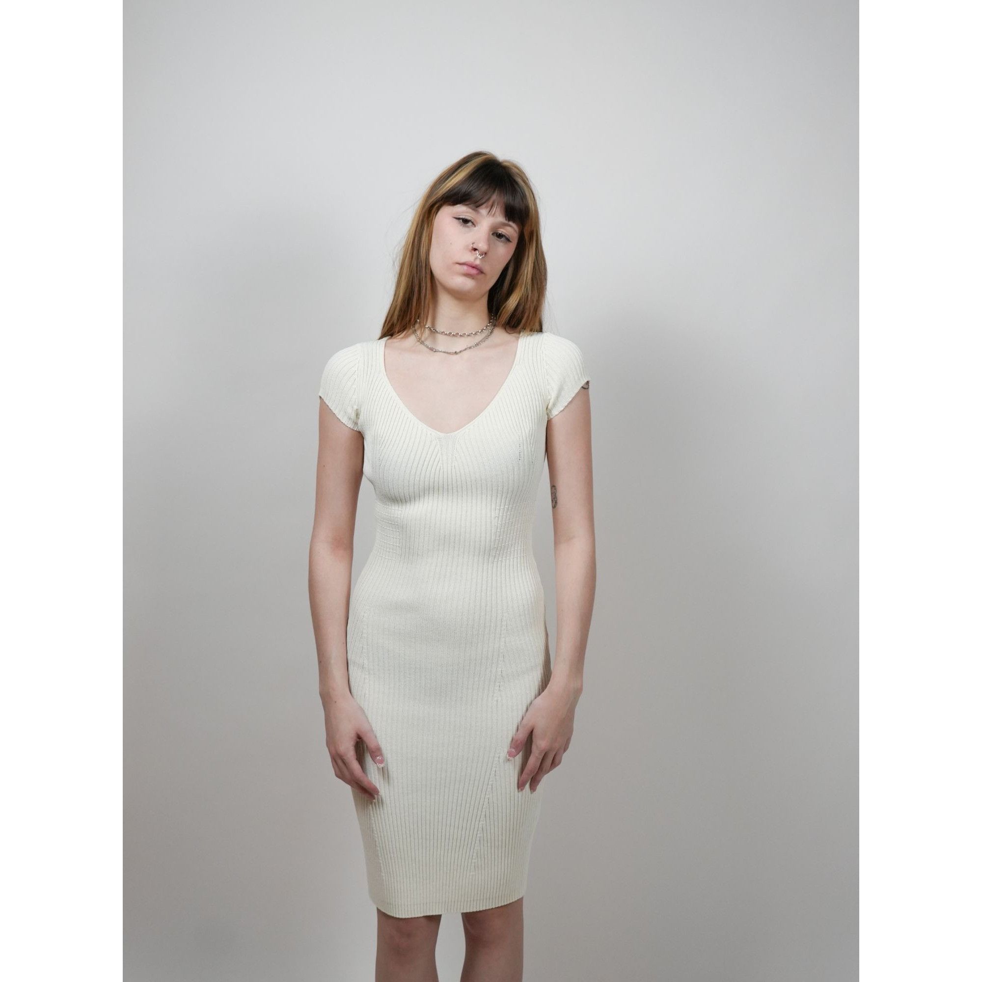 Guess Guess White Half Sleeves Dress Size XS / US 0-2 / IT 36-38 - 1 Thumbnail
