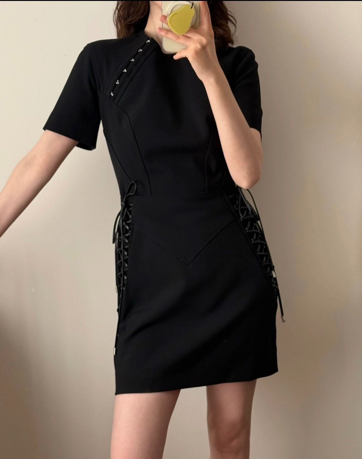 Louis Vuitton Louis Vuitton Black Strap Wool-Silk Dress 34 Size XXS / US 00 / IT 34 - 1 Thumbnail