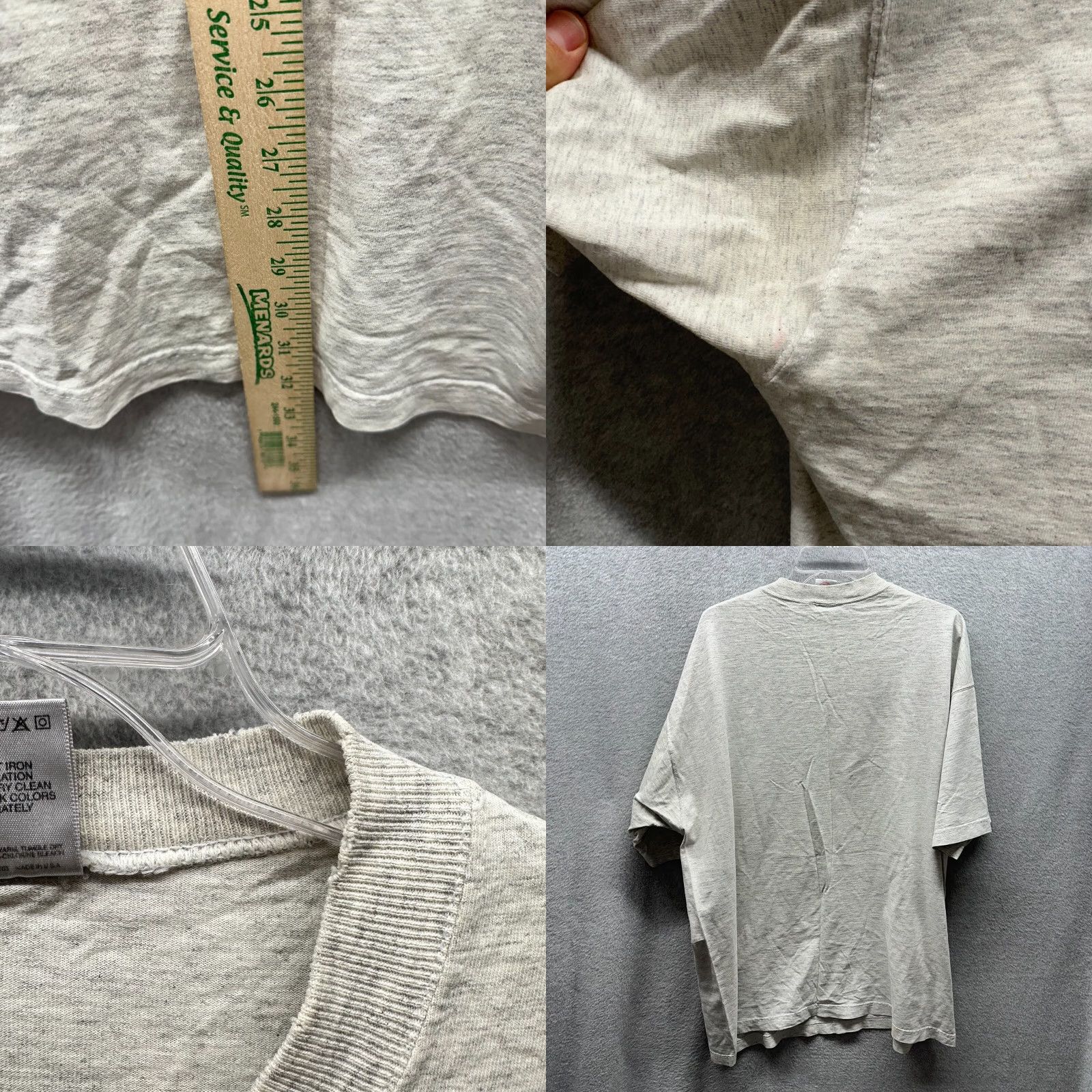 Fruit Of The Loom VINTAGE Fruit of the Loom Shirt Mens XL Gray 80s School Classic T-Shirt Size US XL / EU 56 / 4 - 9 Thumbnail