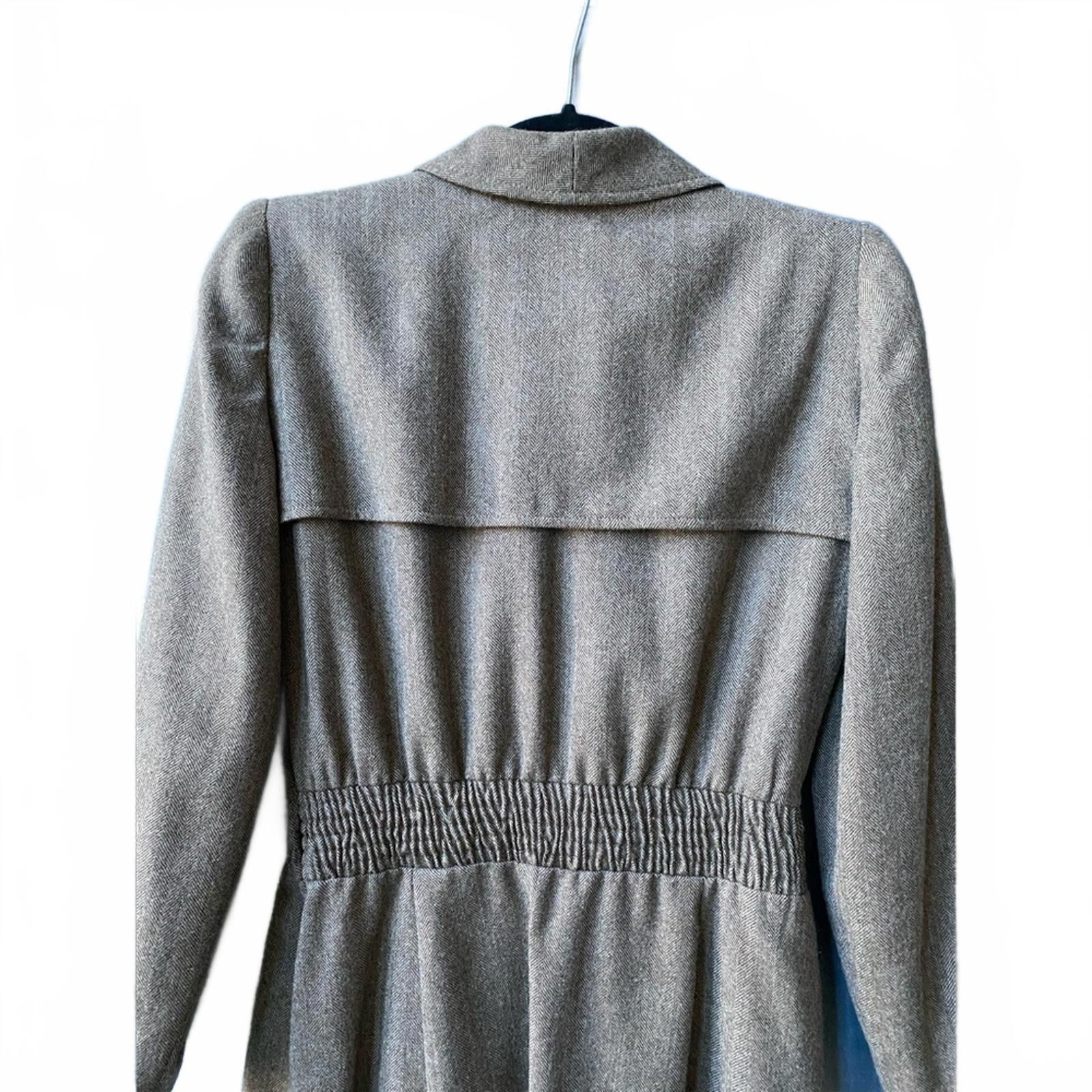 Valentino Valentino Boutique Herringbone Wool Dress Italy VTG Size S / US 4 / IT 40 - 6 Thumbnail