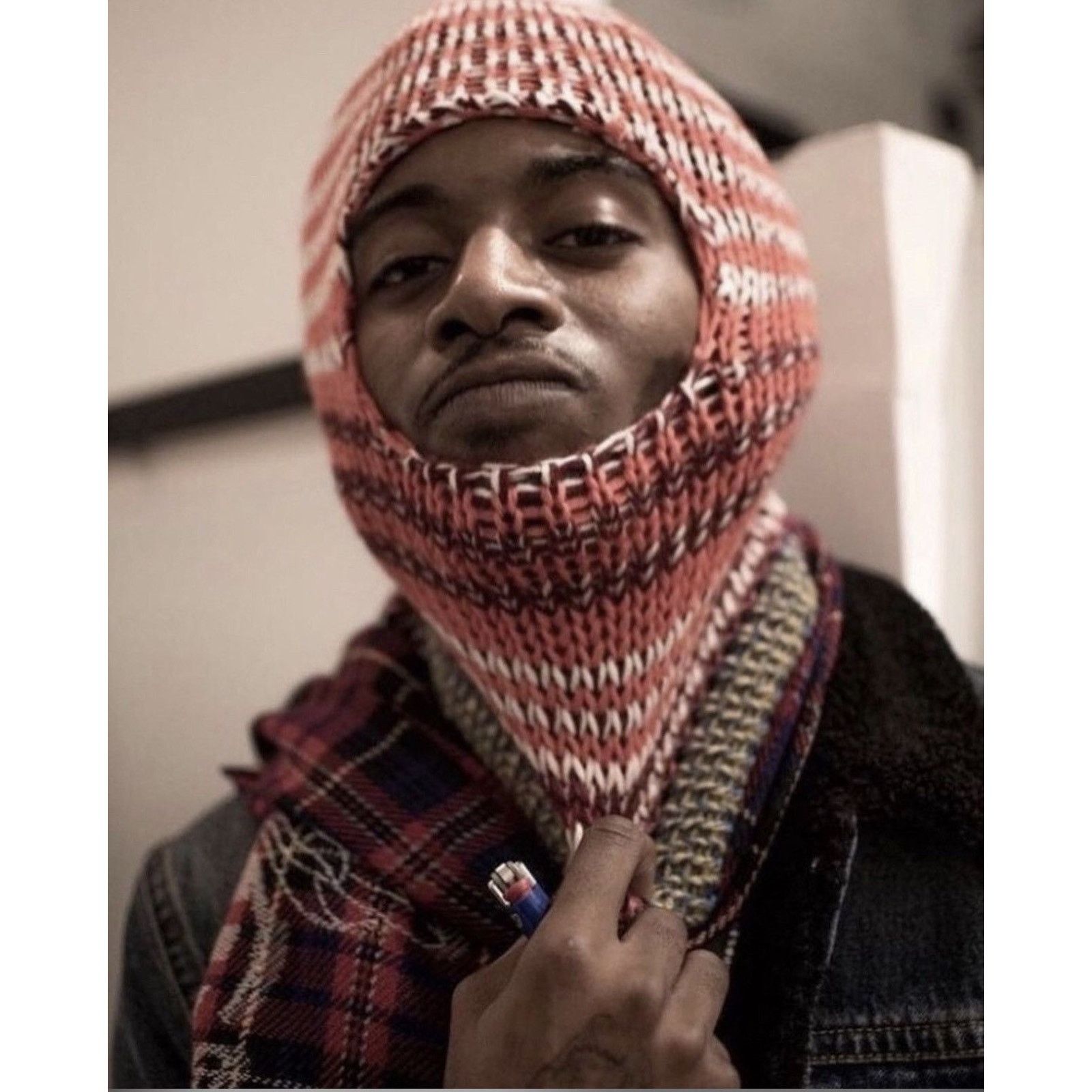 Calvin Klein 205W39NYC × Raf Simons Calvin Klein 205w39nyc Balaclava Ski Mask Playboi Carti Size ONE SIZE - 1 Thumbnail
