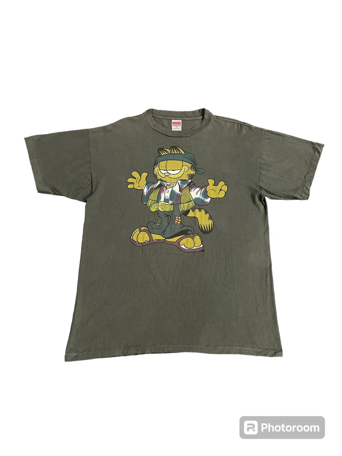 Vintage garfield Big Print T shirt