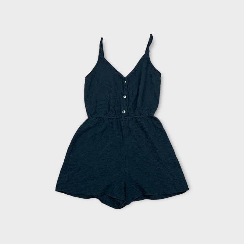 Zara Zara | Short Buttoned Jumpsuit Romper | Small Size 26" / US 2 / IT 38 - 3 Thumbnail