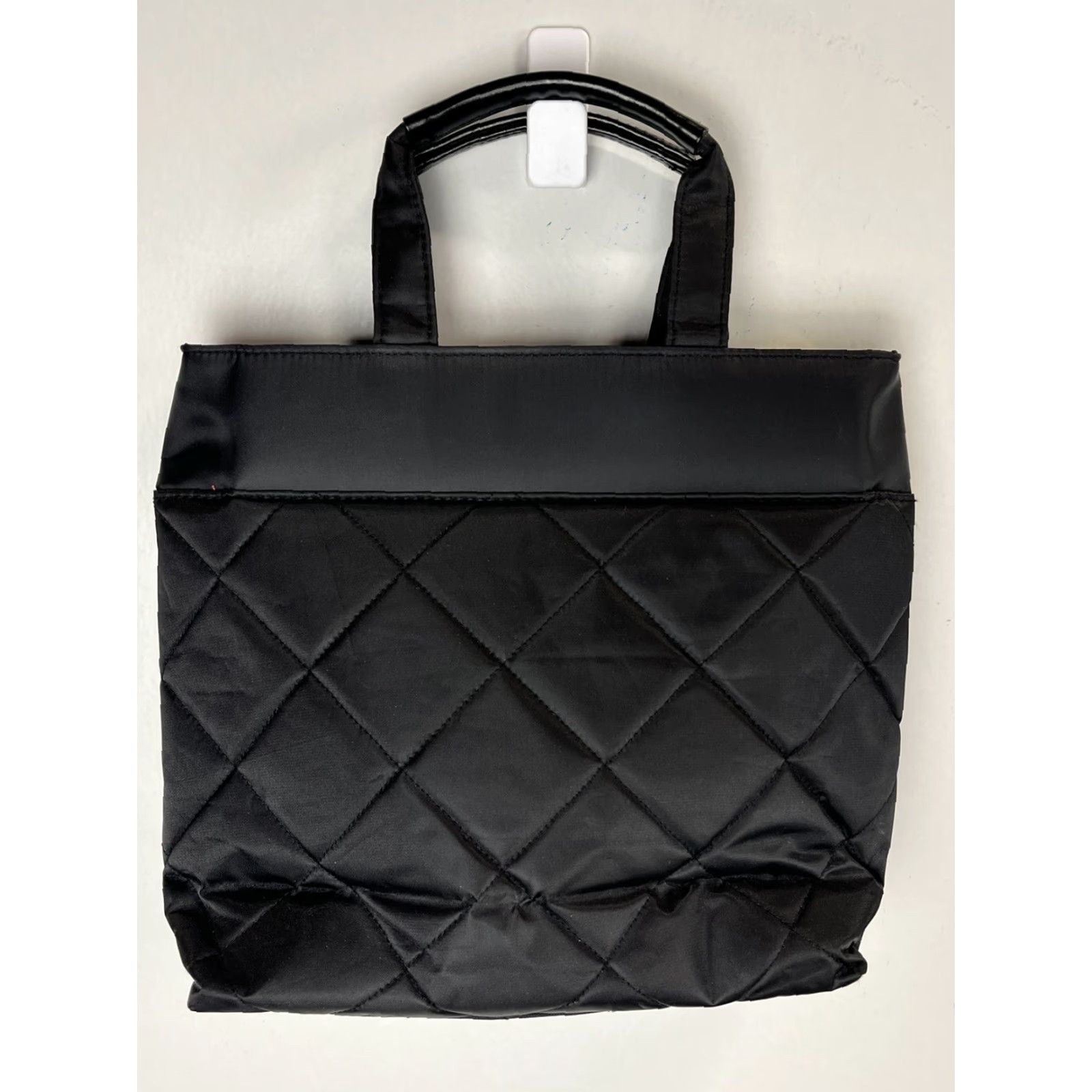 Harrods Harrod’s Black Quilted Fabric Handbag Purse NWOT Satchel/Top Handle Bag 10.5”x12” Women Small/Medium Black Quilted Bag Purse NWOT Size ONE SIZE - 3 Thumbnail